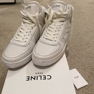 Celine calfskin high top sneakers